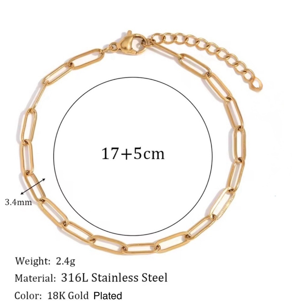 NEW | 18K Gold Plated Chain Bracelet - Picture 7 of 7